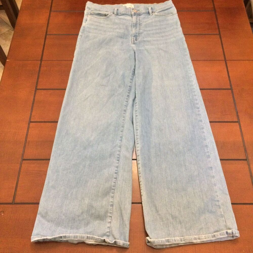 Frame le slim palazzo light wash jeans 31